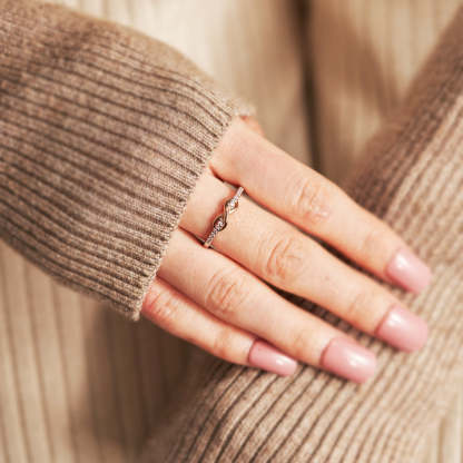 Matching Mother&Daughter Bond Pink Knot Rings