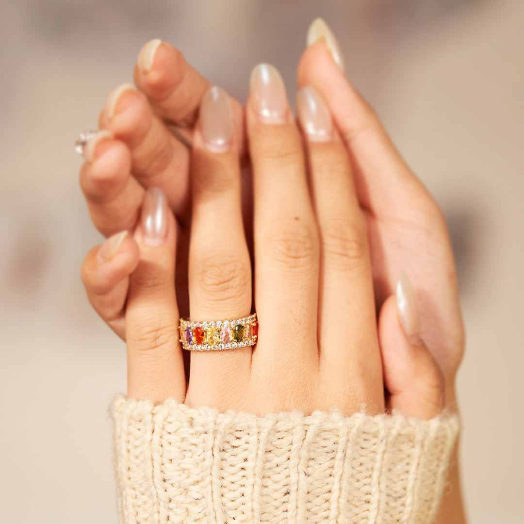 Personalize It With 1-10 Birthstones Elegant Birthstone Ring