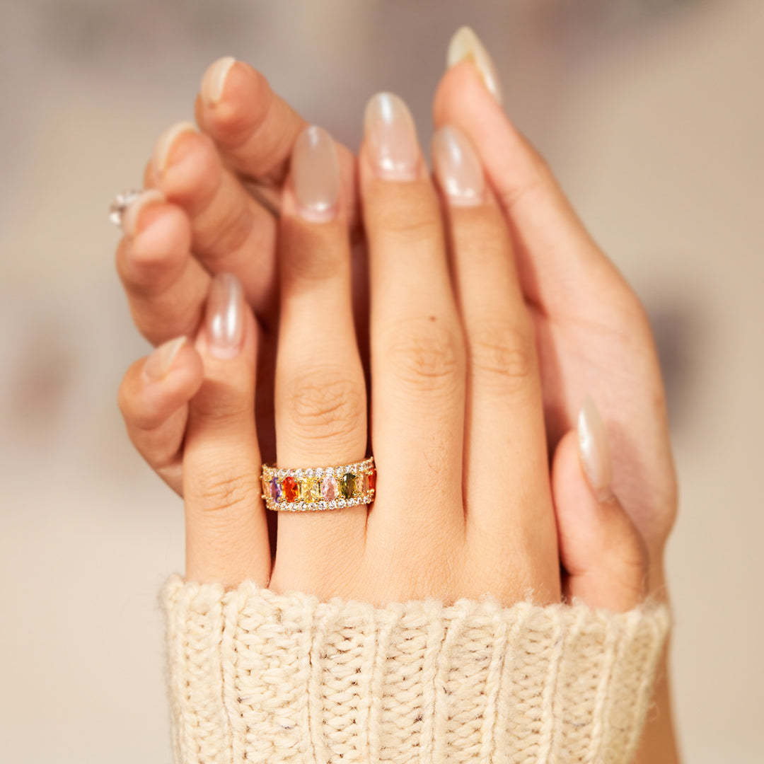 Personalize It With 1-10 Birthstones Elegant Birthstone Ring