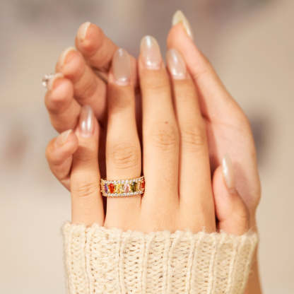 Personalize It With 1-10 Birthstones Elegant Birthstone Ring