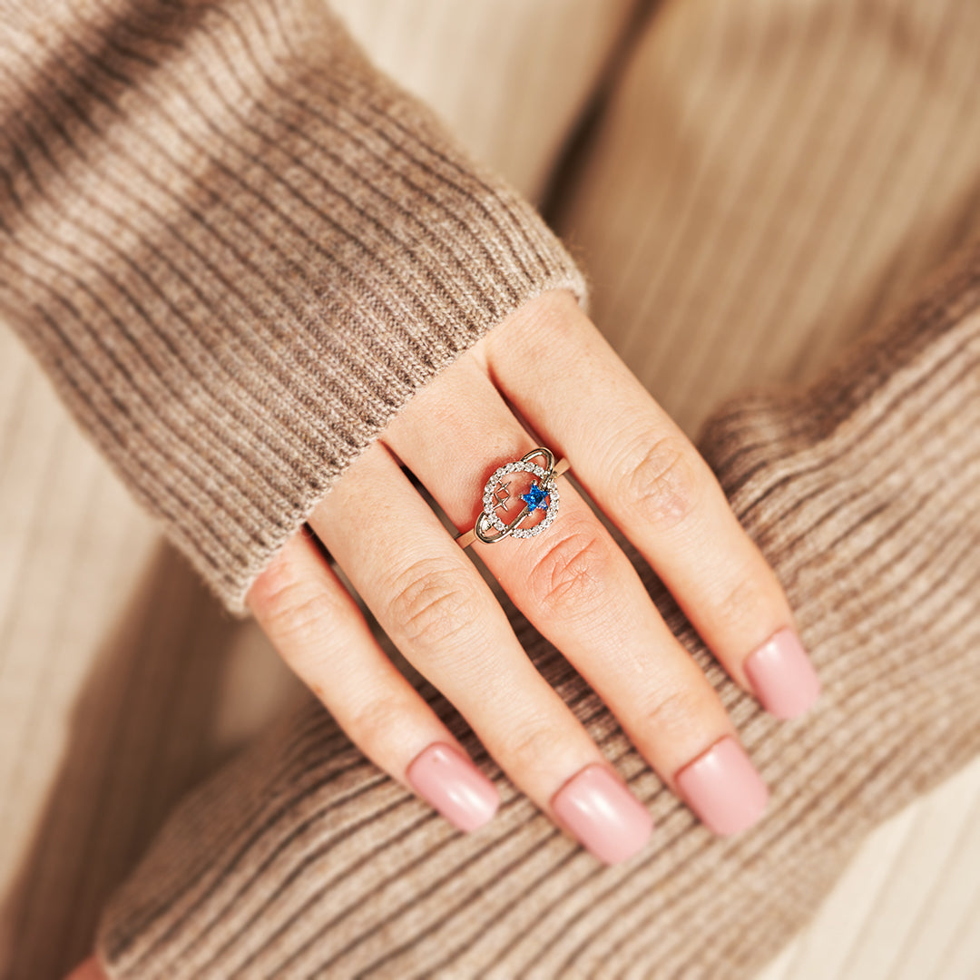 Autism Awareness Star Planet & Stars Ring