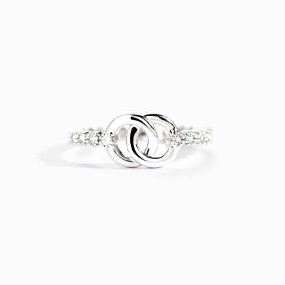 Mother & Daughter Forever Linked Pave Interlocking Ring