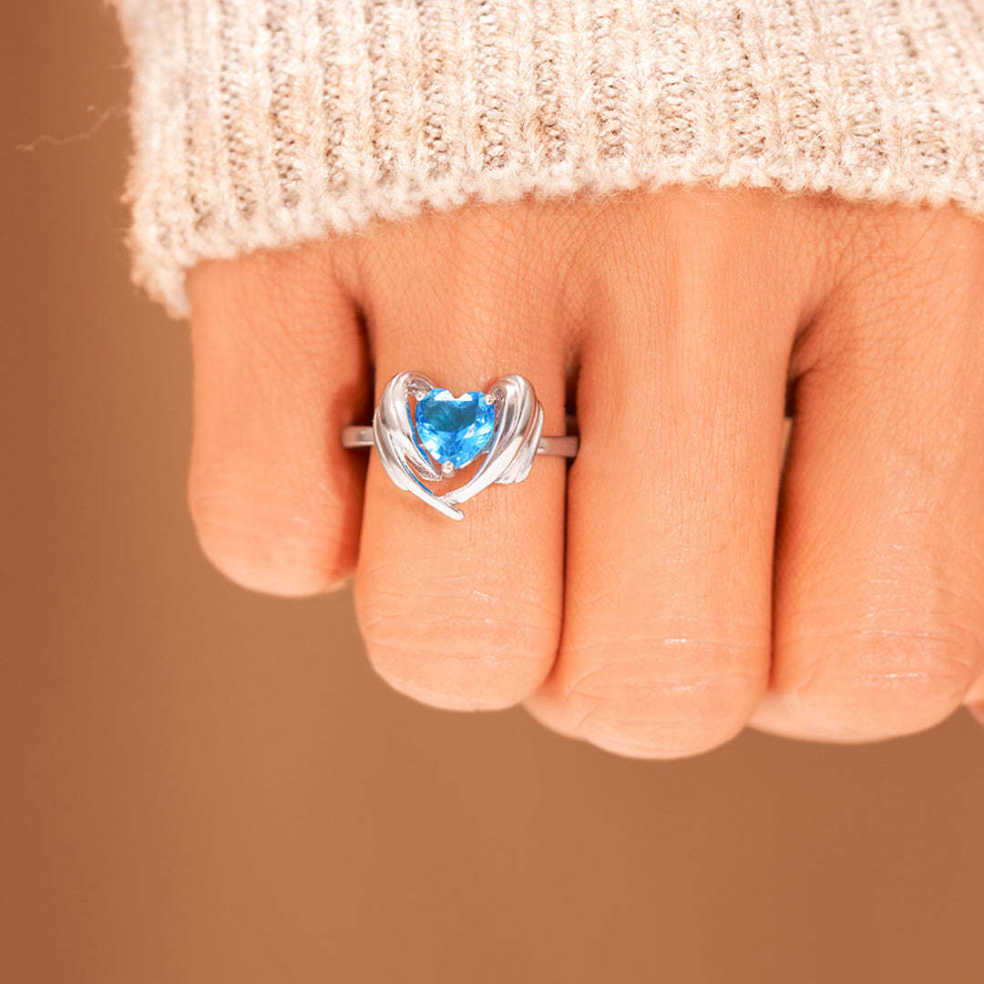 Hug From Heaven Heart Wings Ring
