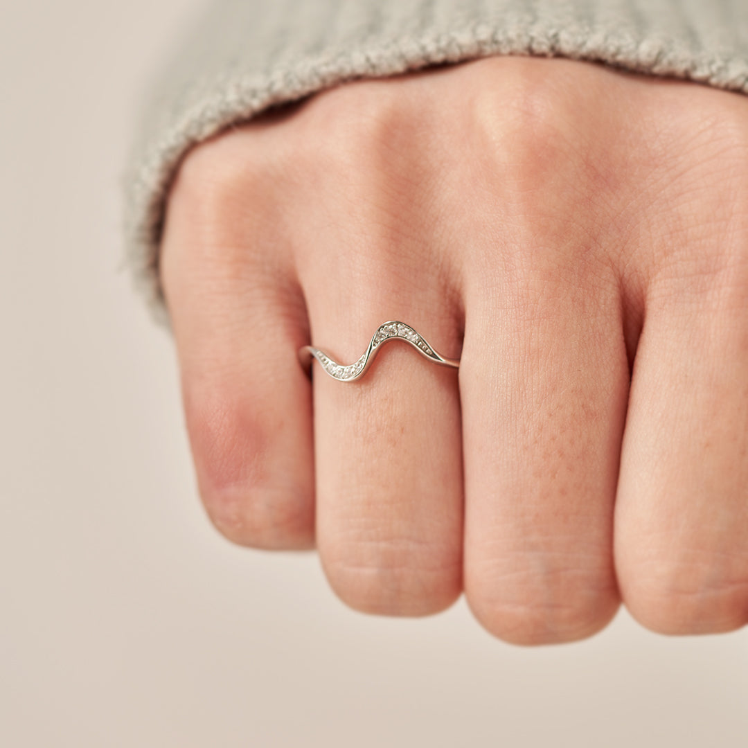 Happiness Comes In Wave Wave Ring