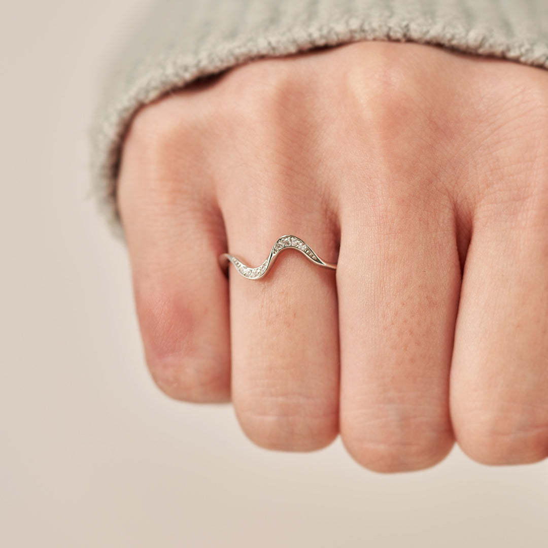 Happiness Comes In Wave Wave Ring