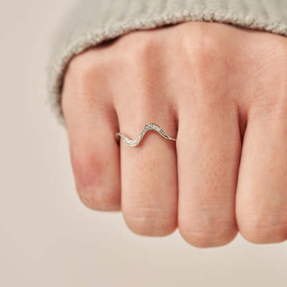 Happiness Comes In Wave Wave Ring
