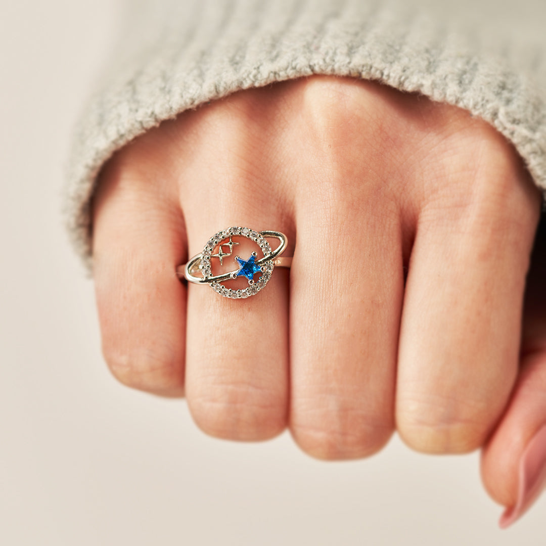 Autism Awareness Star Planet & Stars Ring