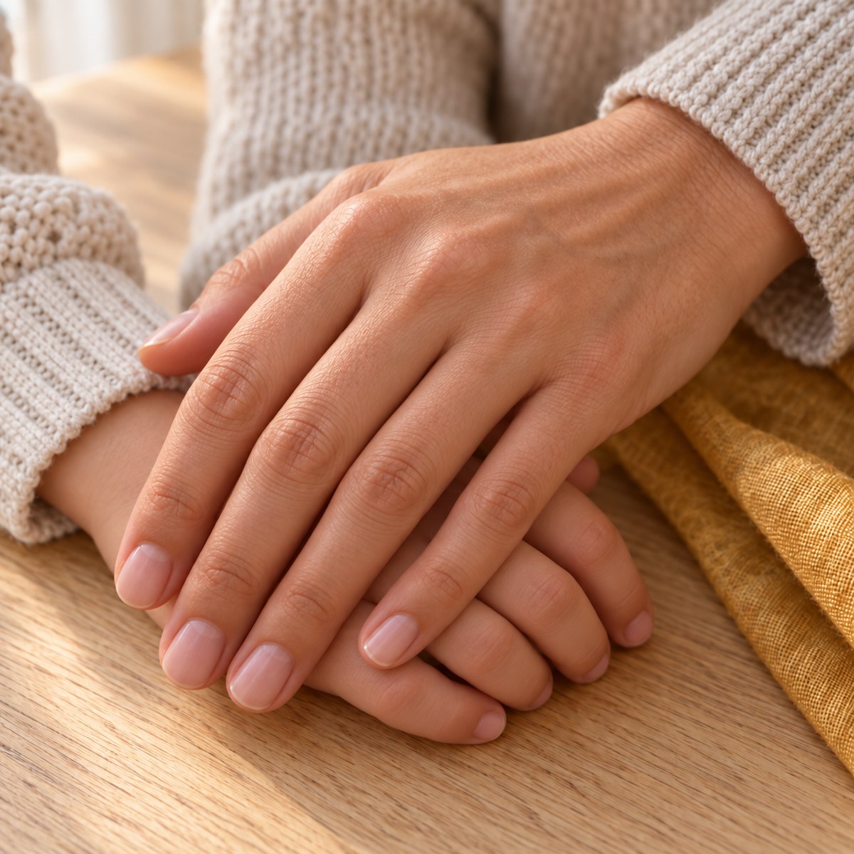 Two hands held together