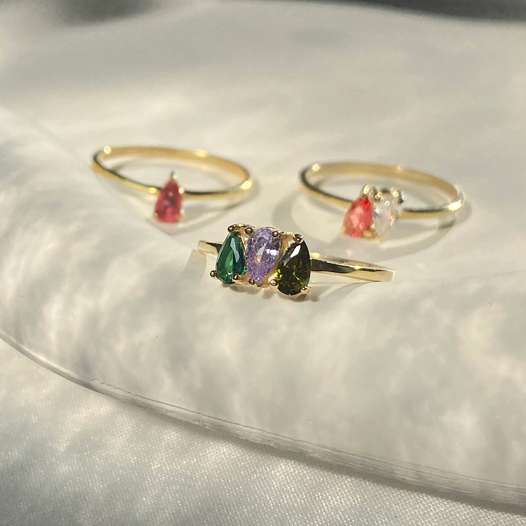 Multi Family Birthstone Mother's Ring