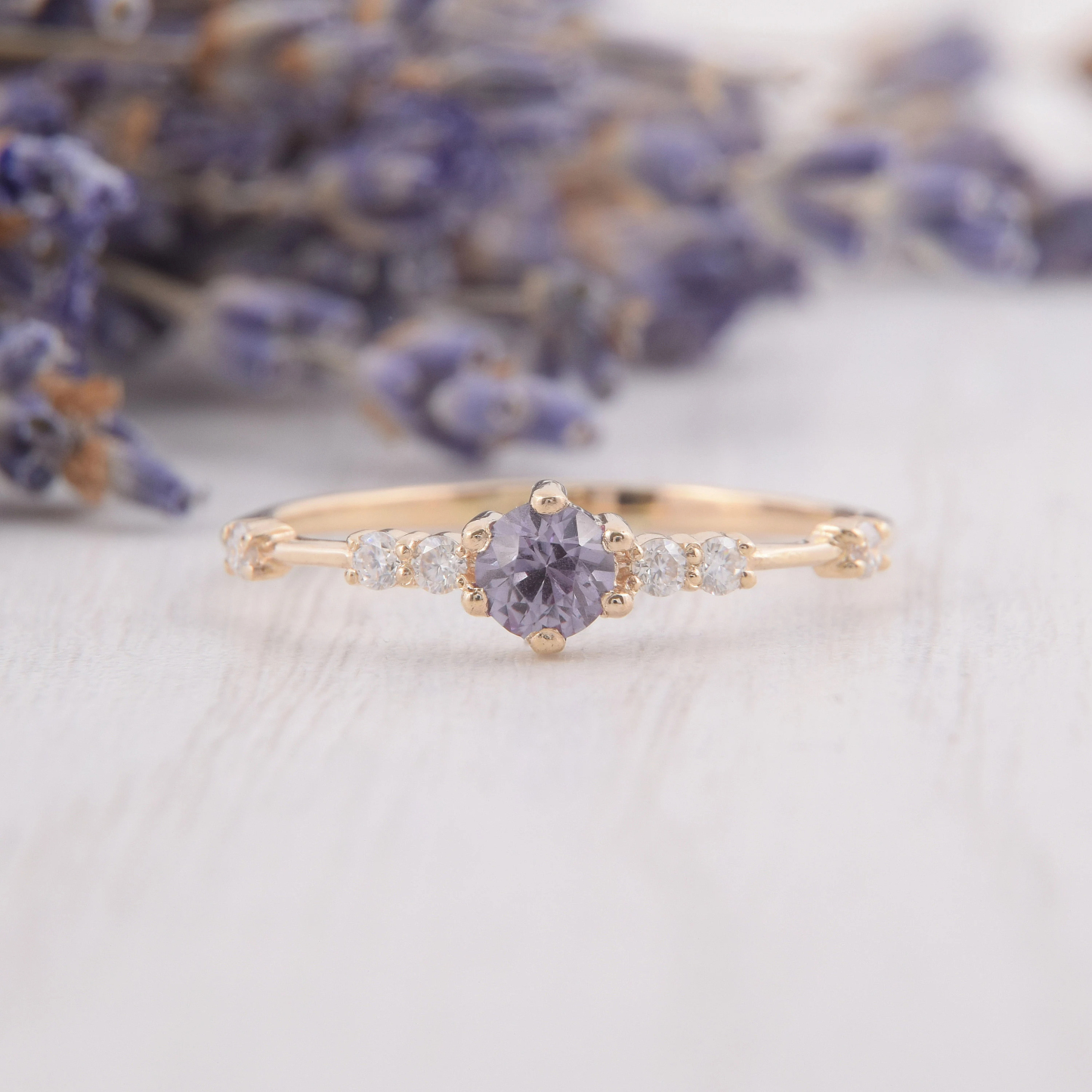 Choosing Peace Alexandrite Promise Ring