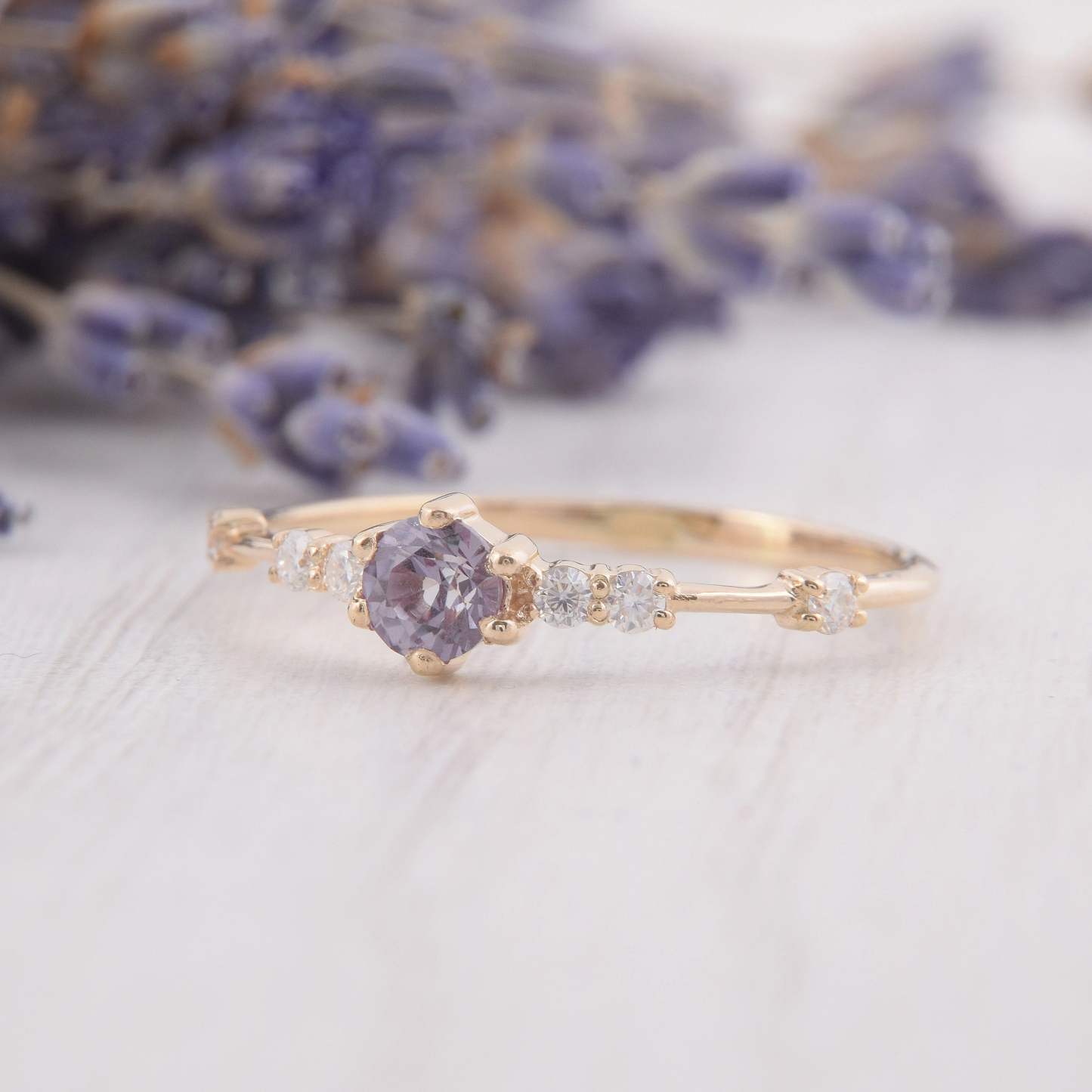 Choosing Peace Alexandrite Promise Ring
