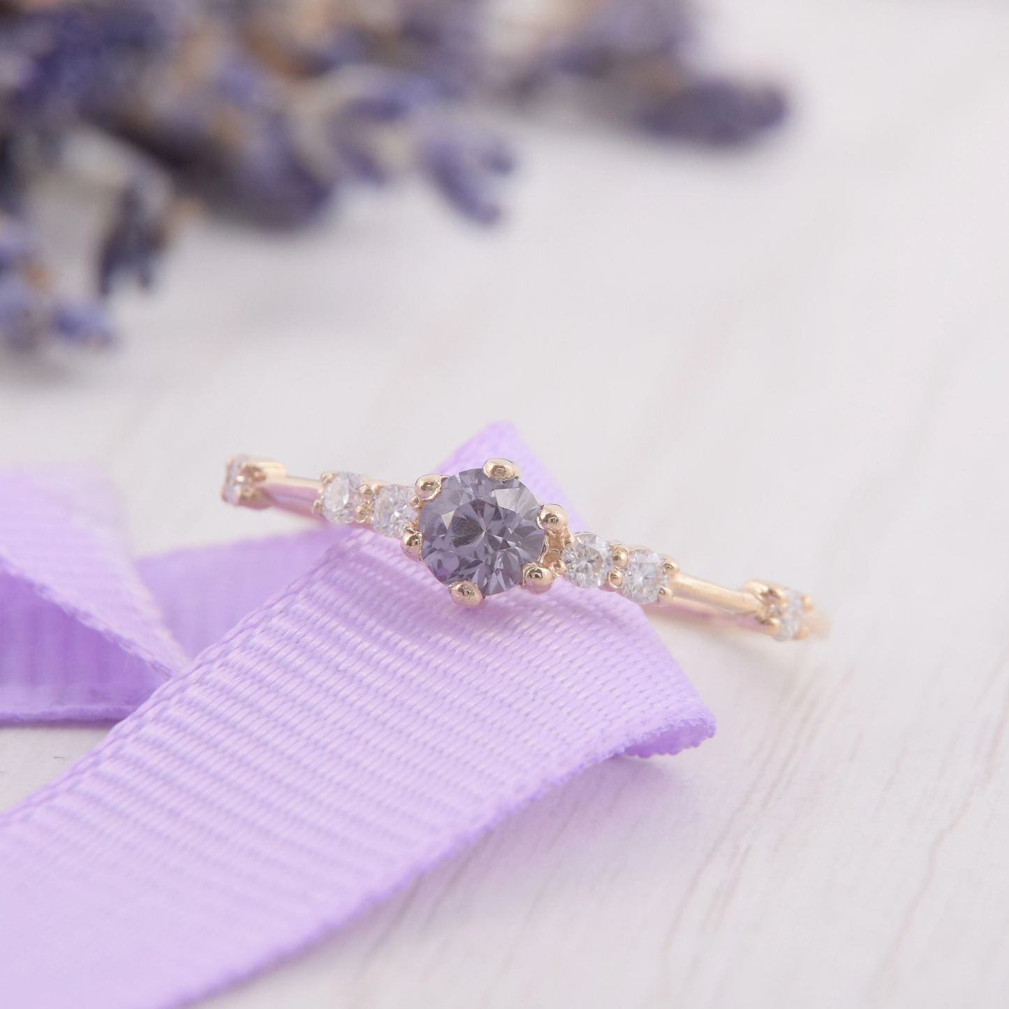 Choosing Peace Alexandrite Promise Ring