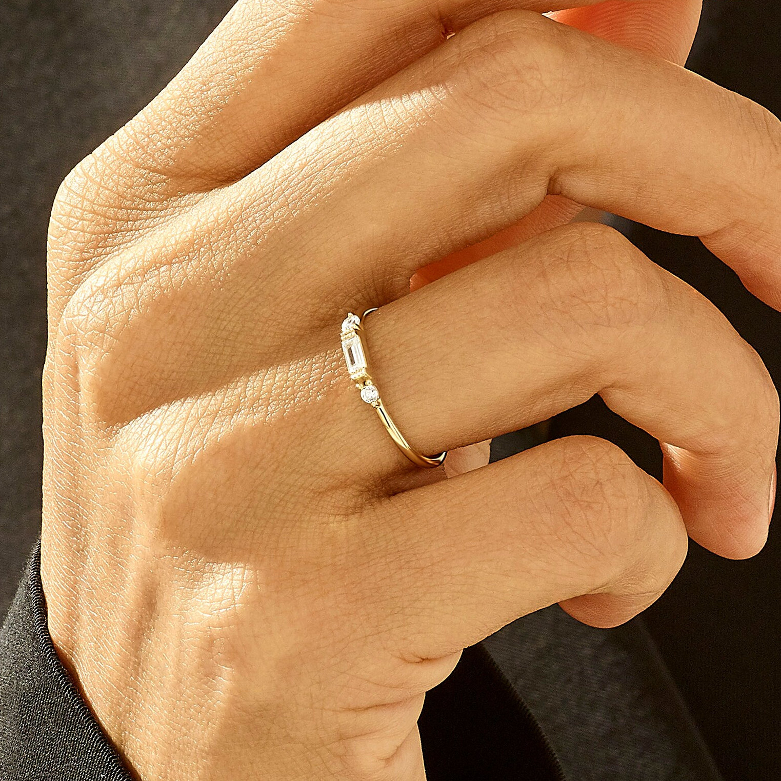 Soulmates Always Together Diamond Solitaire Ring