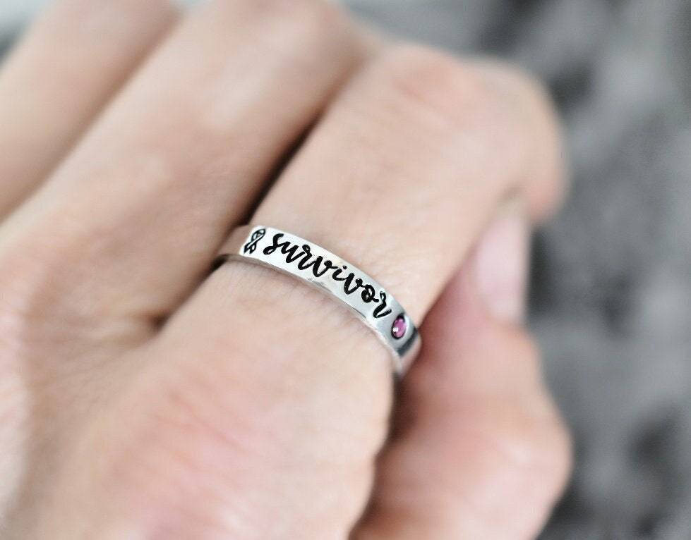 Cancer Survivor Pink Ribbon Ring
