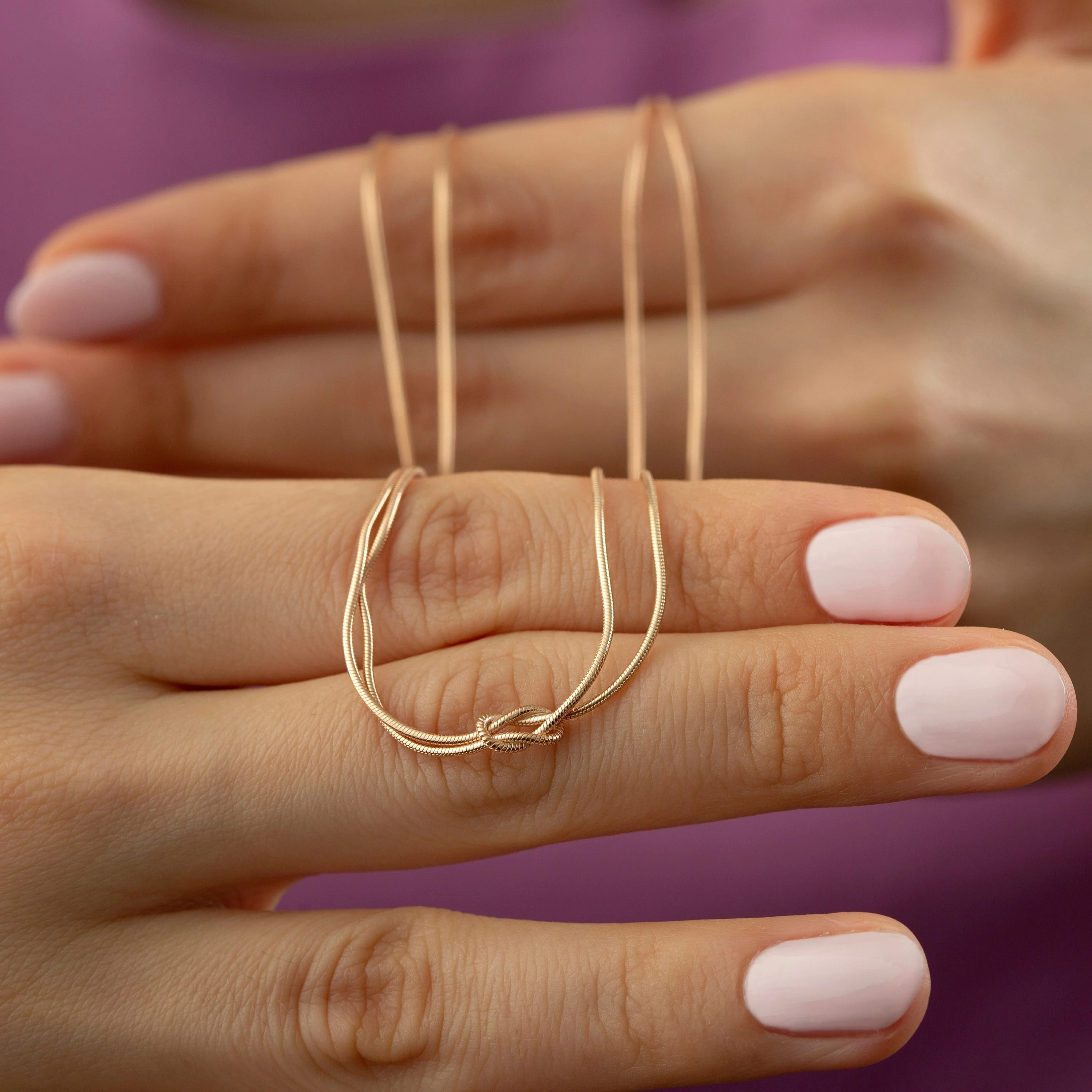 Tied By Angel’s Hands Knot Necklace