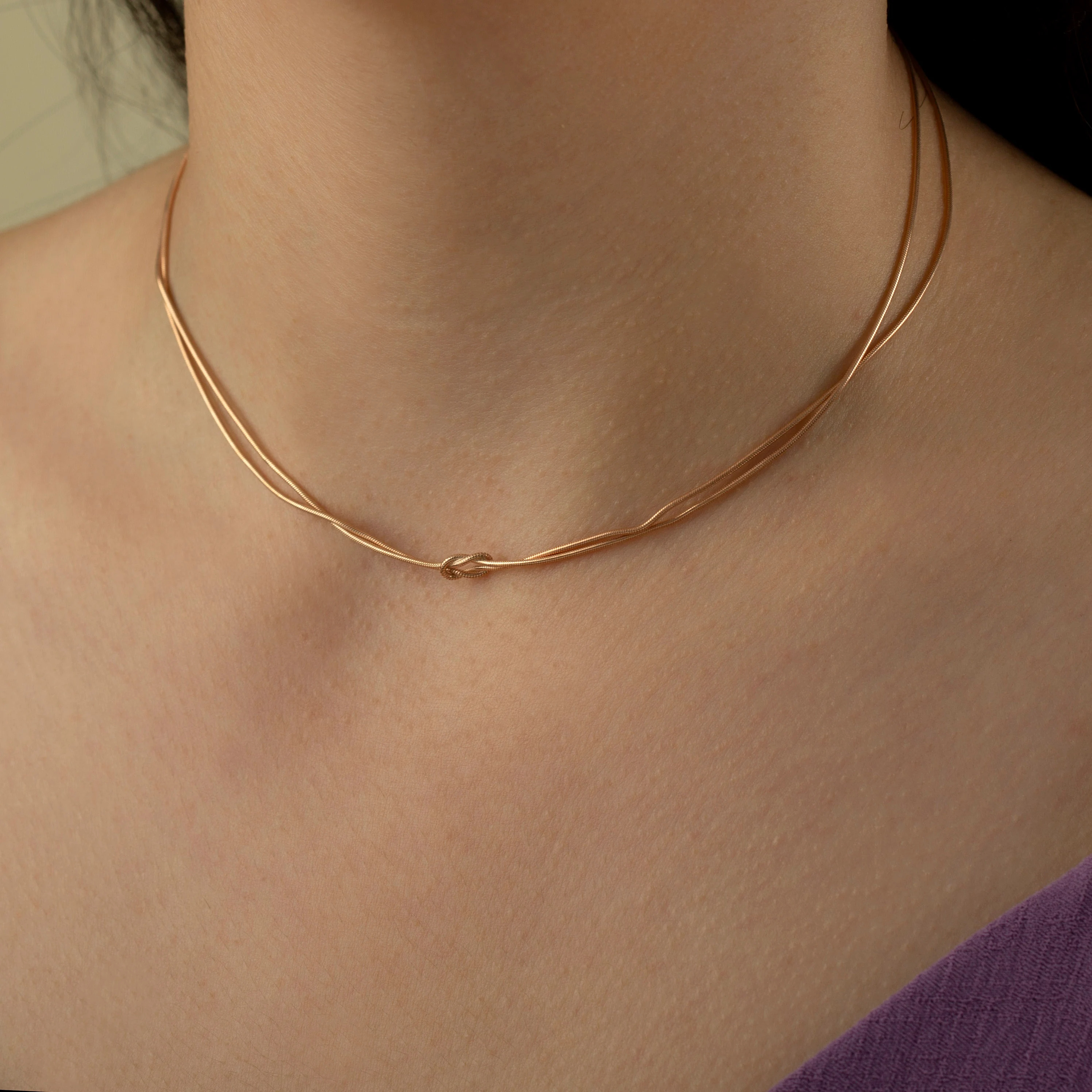 Tied By Angel’s Hands Knot Necklace