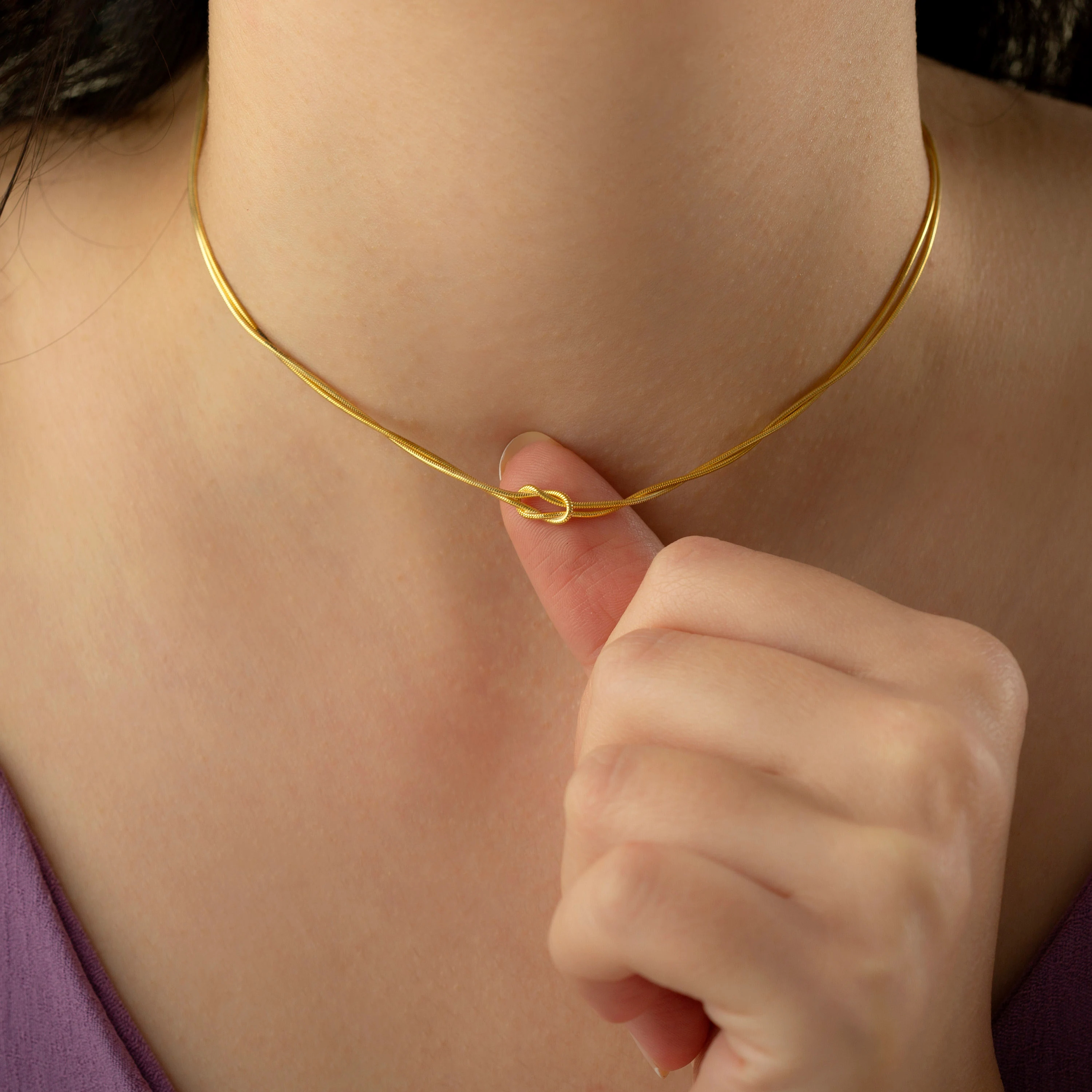 Tied By Angel’s Hands Knot Necklace