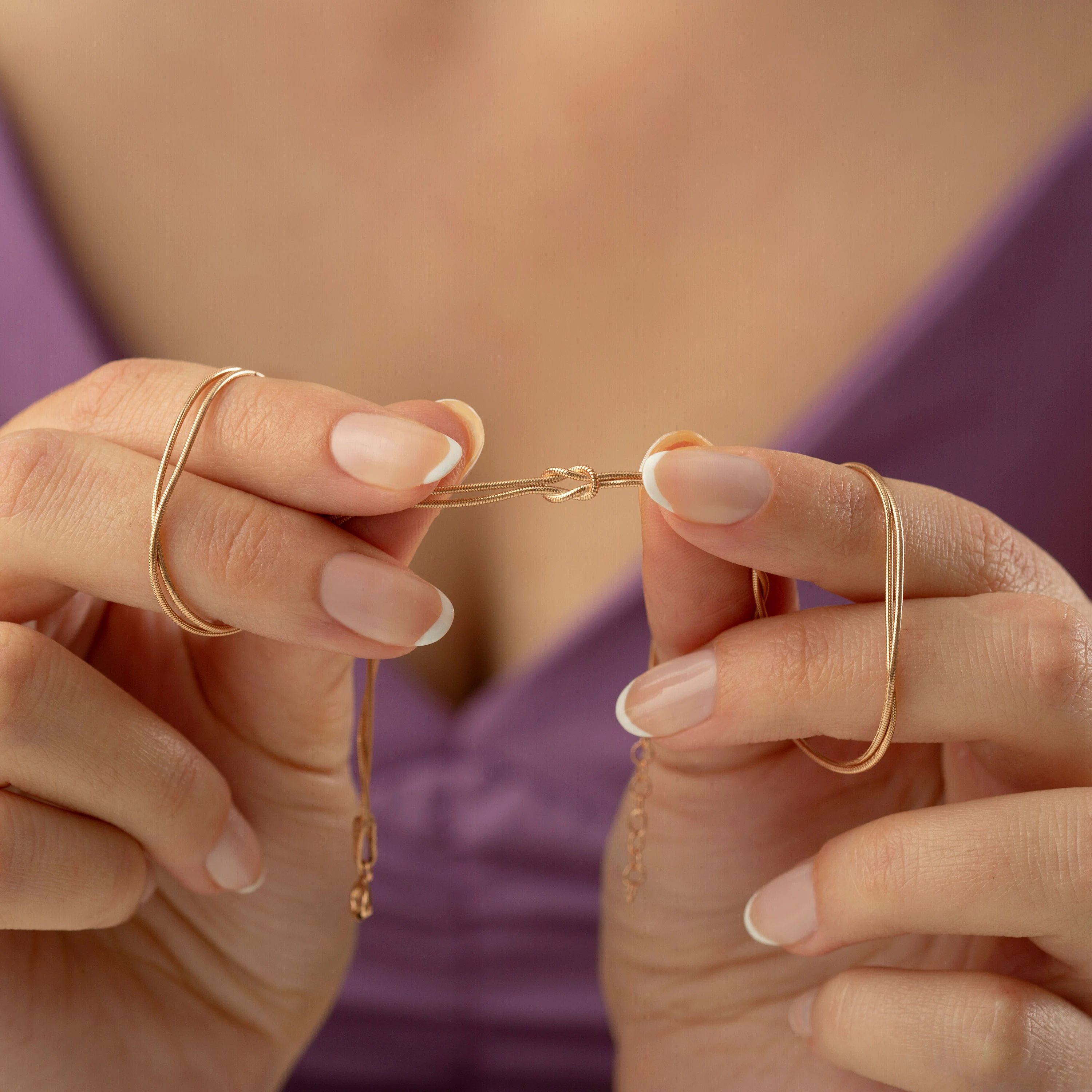 Tied By Angel’s Hands Knot Necklace