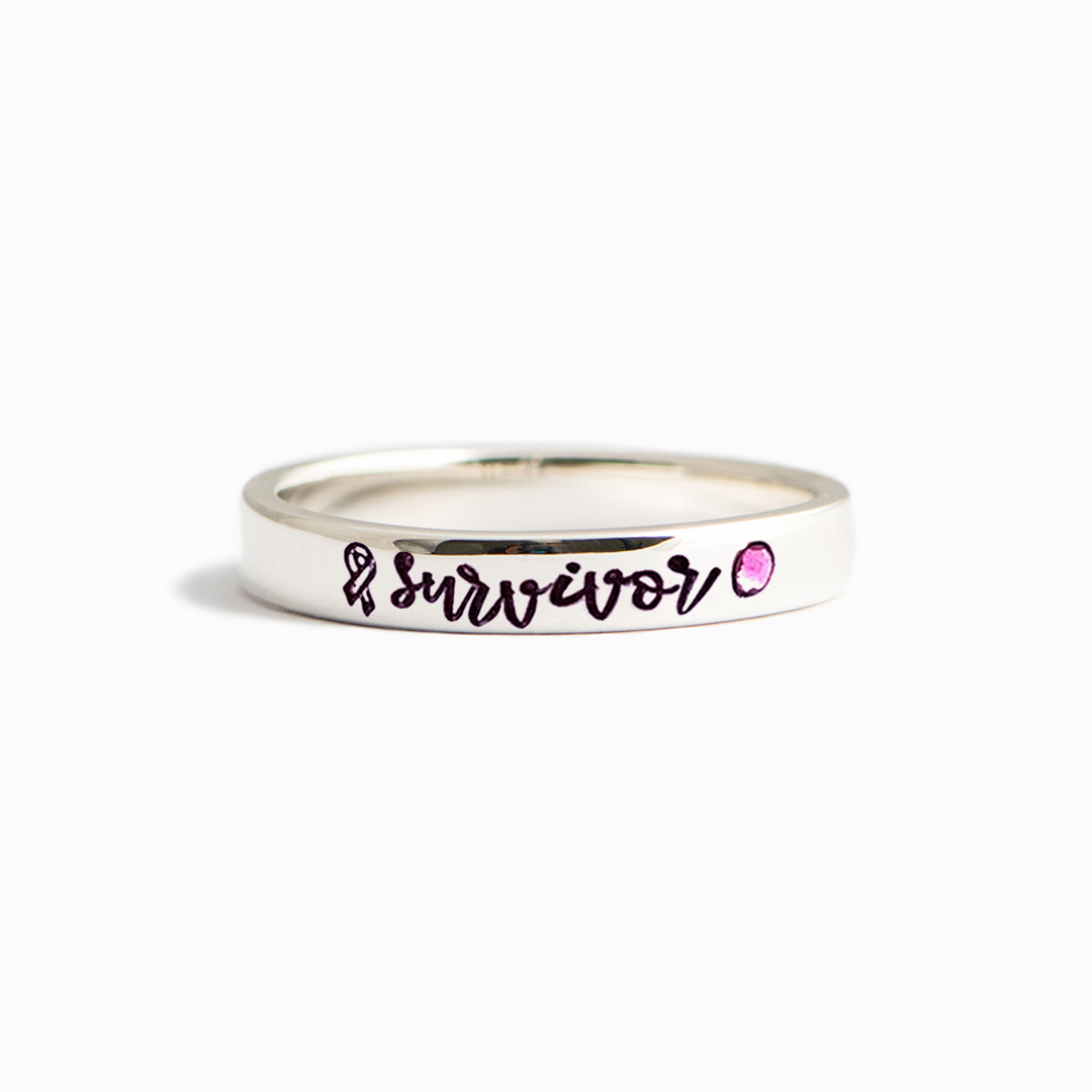 Cancer Survivor Pink Ribbon Ring