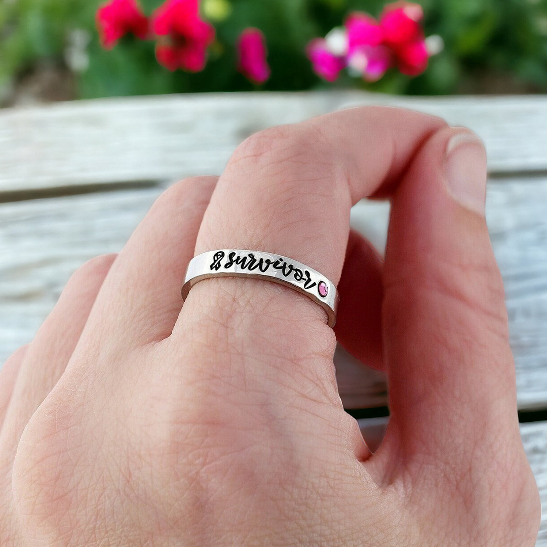 Cancer Survivor Pink Ribbon Ring
