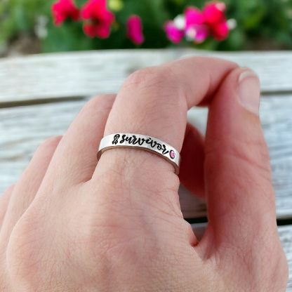 Cancer Survivor Pink Ribbon Ring