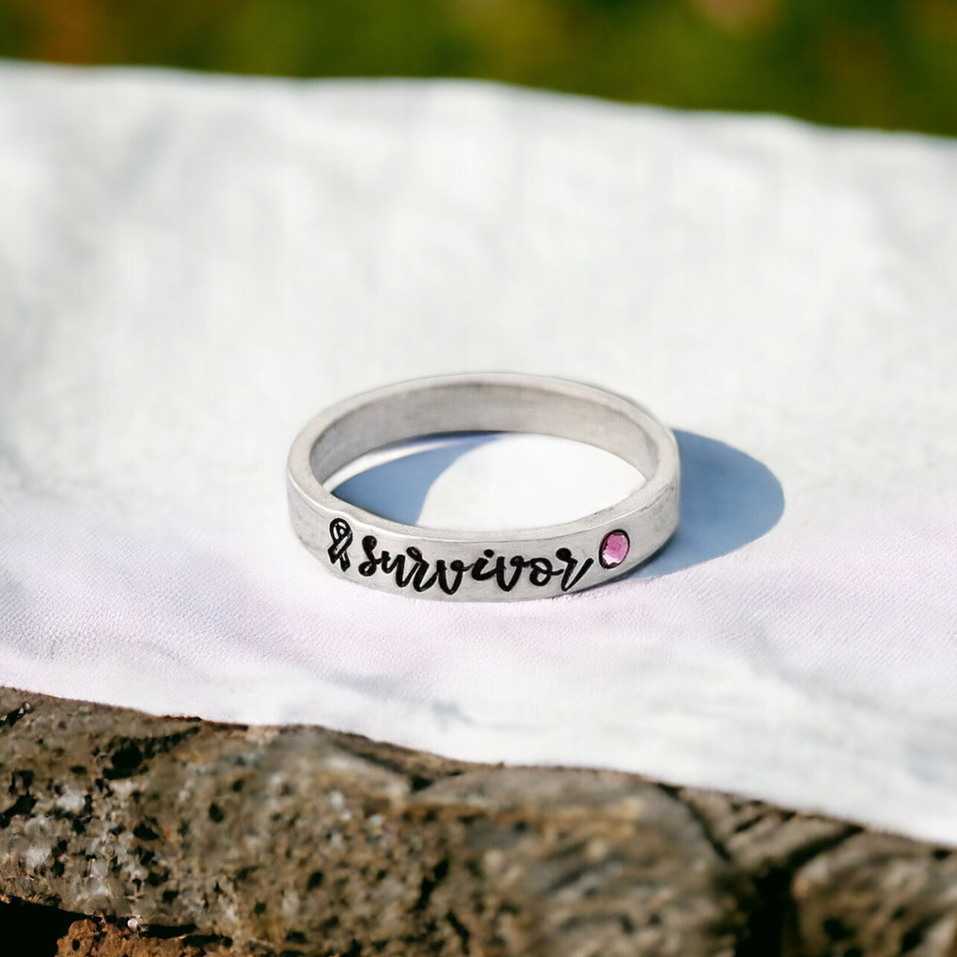 Cancer Survivor Pink Ribbon Ring