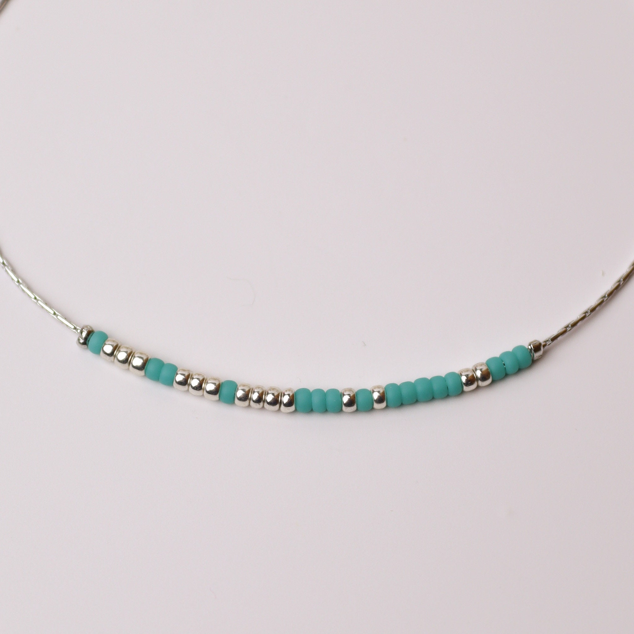 Teal Beaded F❤️ck Cancer Morse Code Bracelet