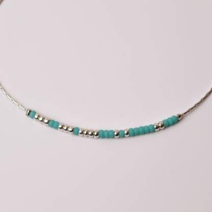 Teal Beaded F❤️ck Cancer Morse Code Bracelet