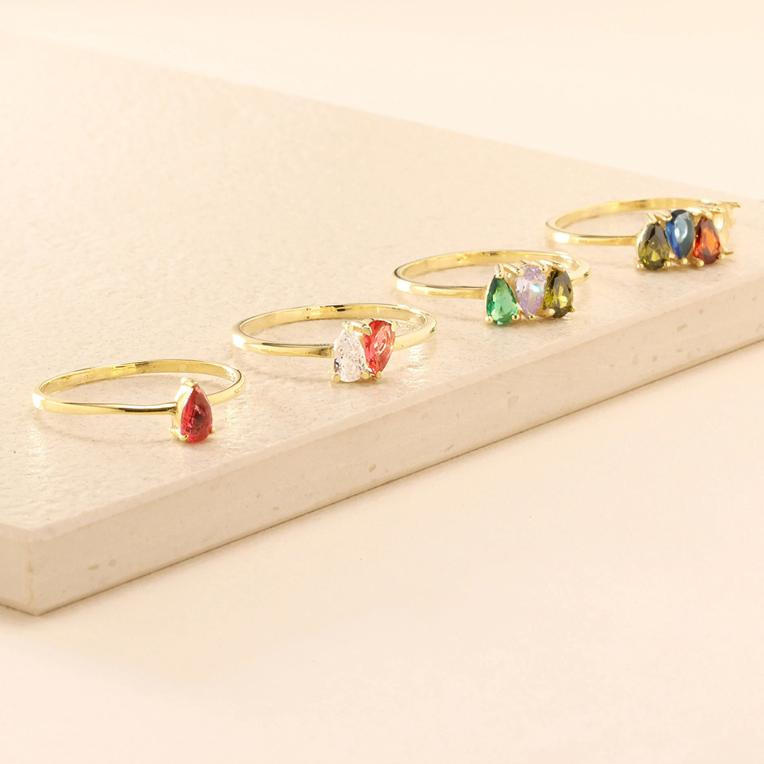 Multi Family Birthstone Mother's Ring