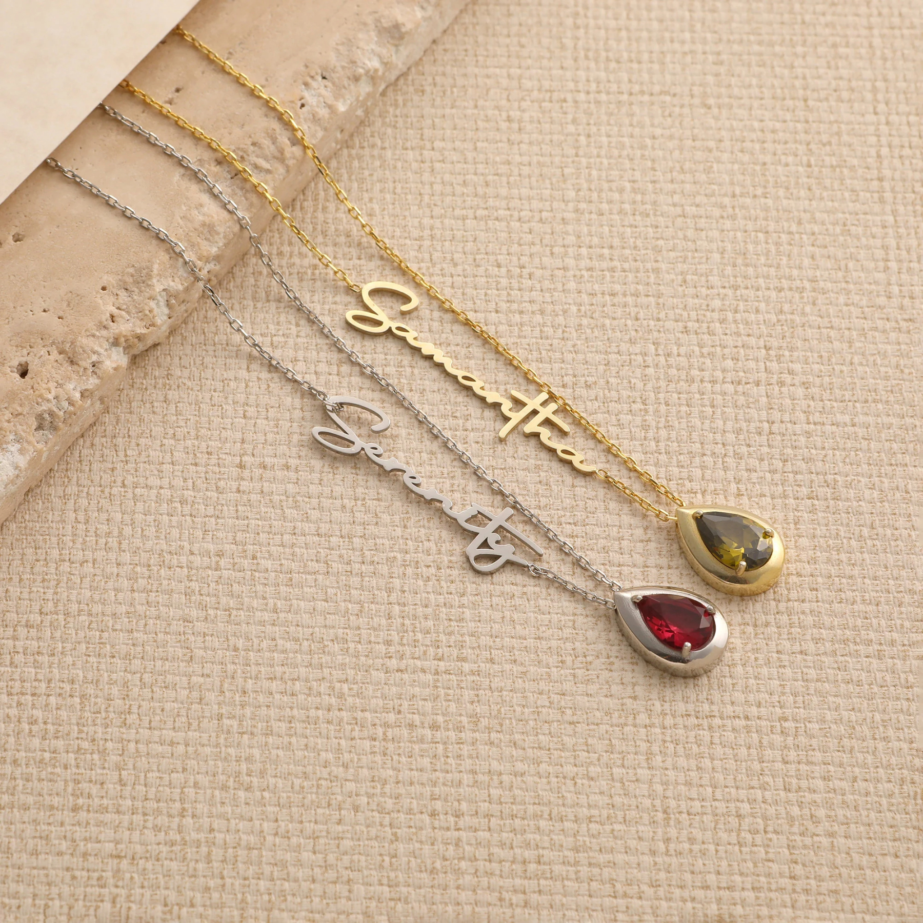 Let Tears Out Custom Name Necklace