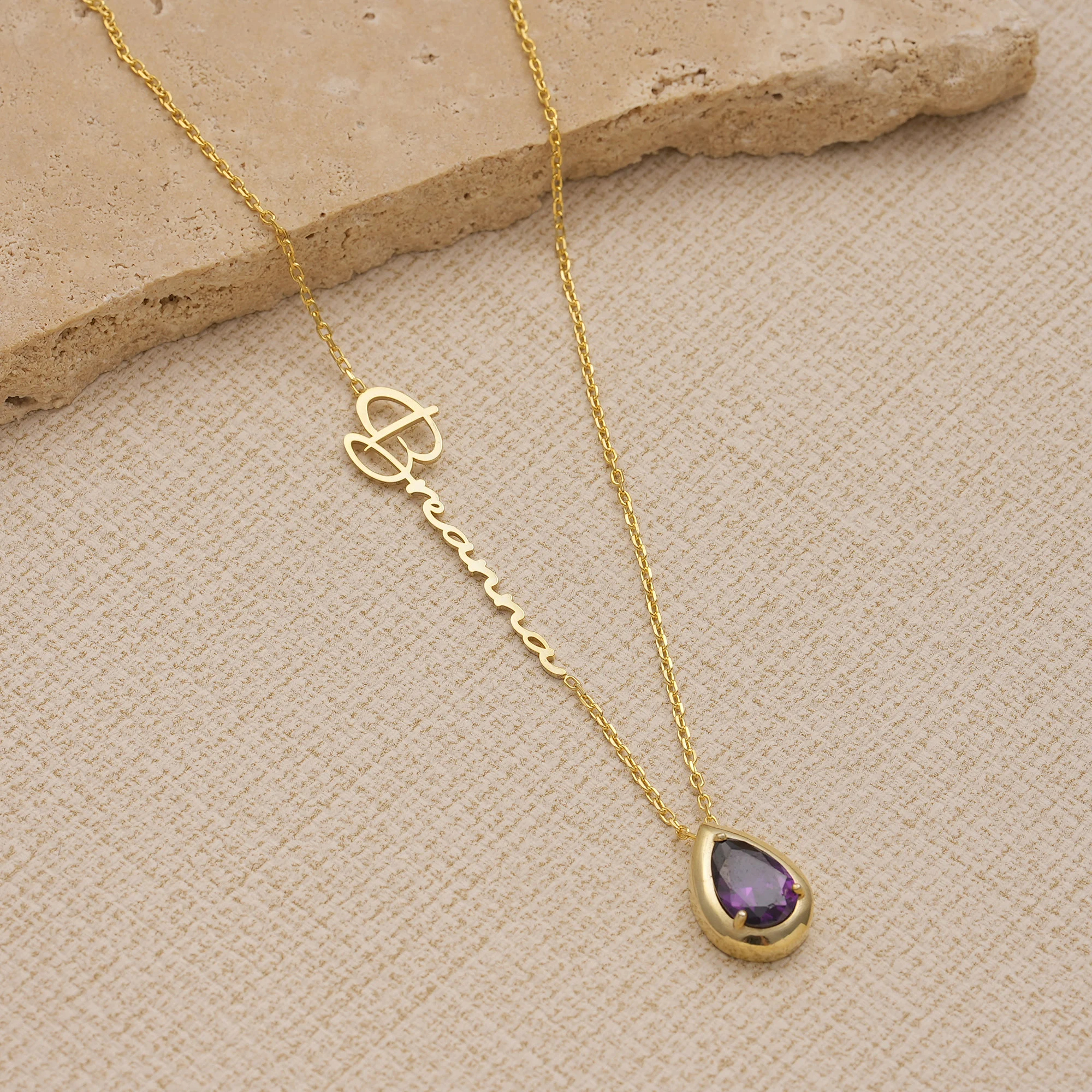 Let Tears Out Custom Name Necklace