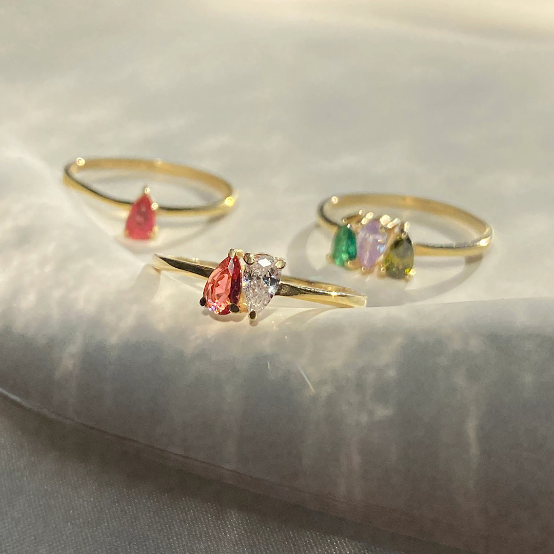 Multi Family Birthstone Mother's Ring