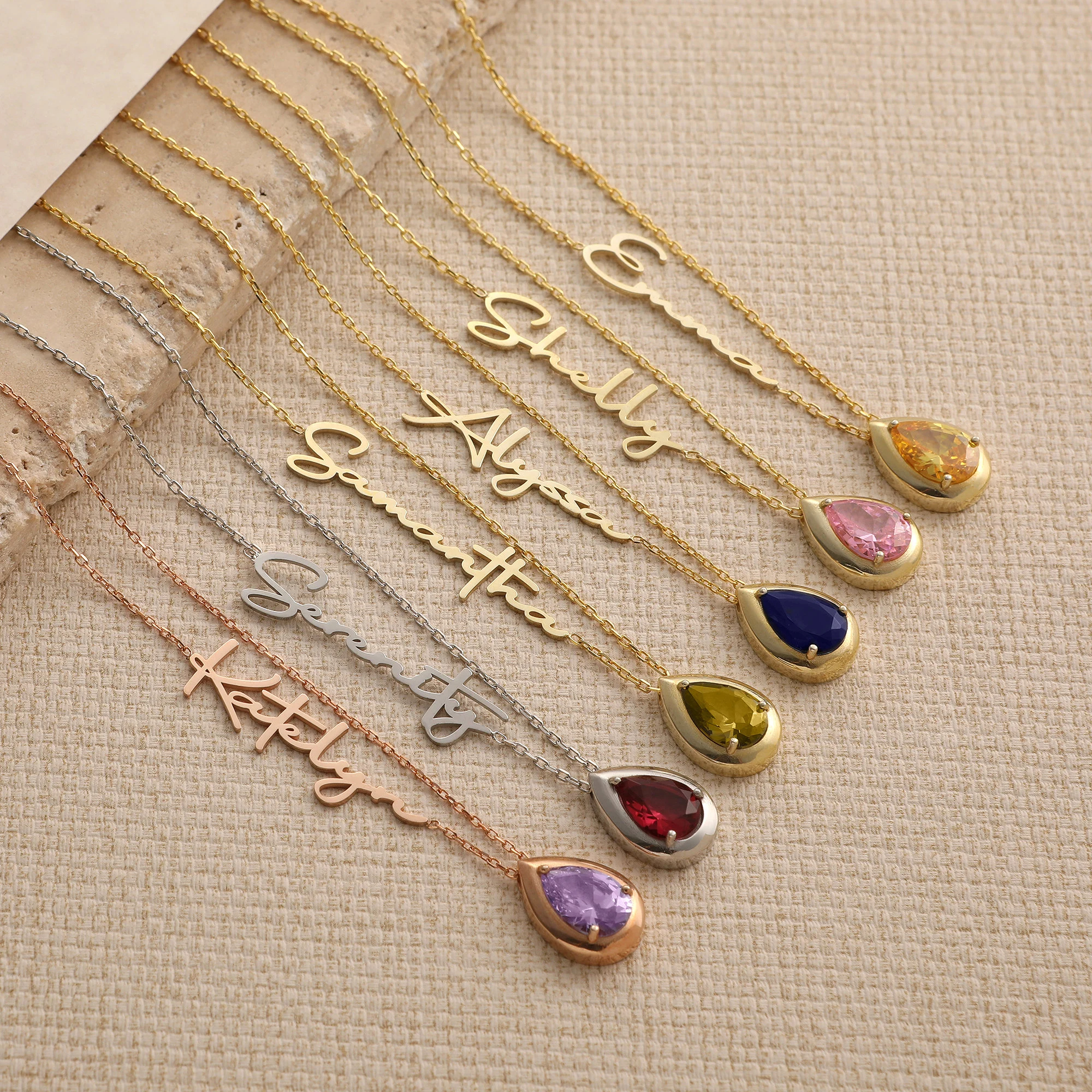 Let Tears Out Custom Name Necklace