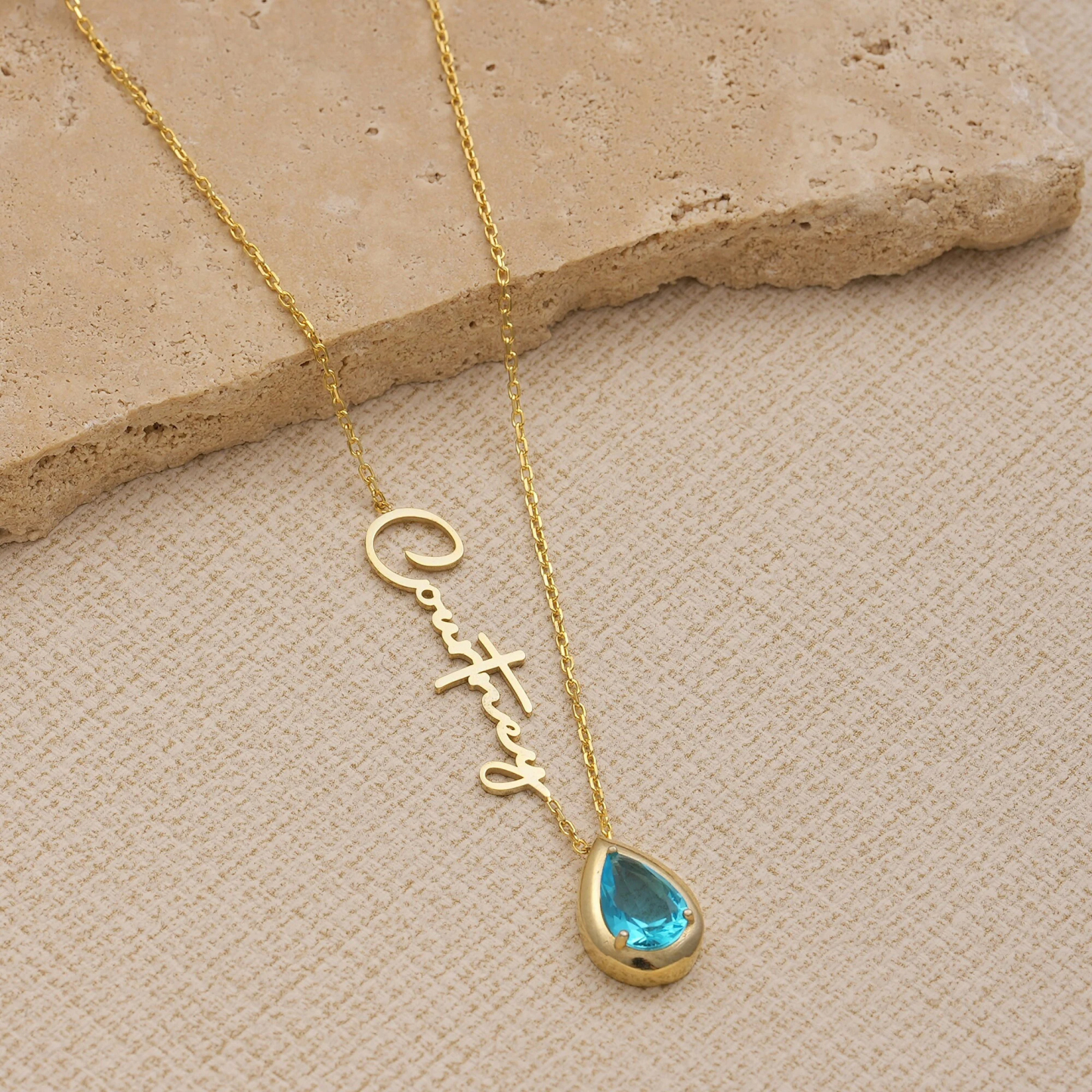 Let Tears Out Custom Name Necklace