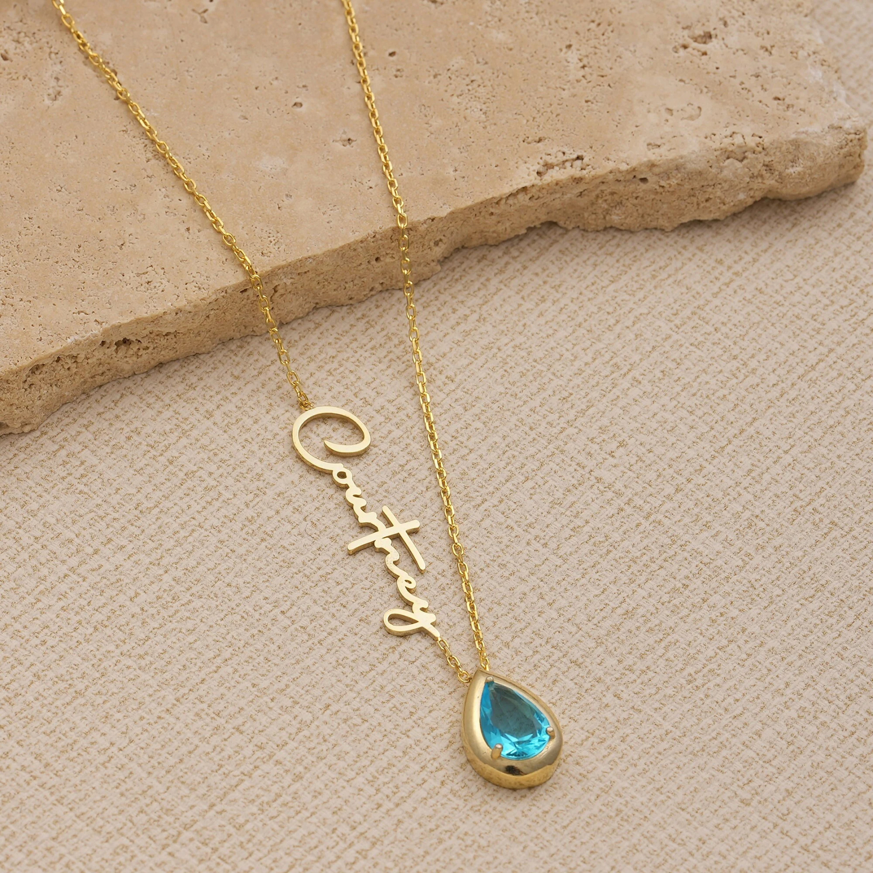 Let Tears Out Custom Name Necklace