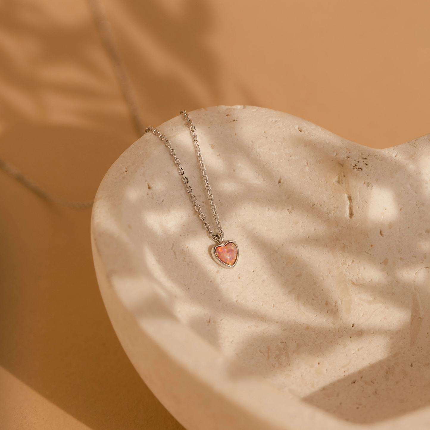 Self Love Pink Opal Heart Necklace