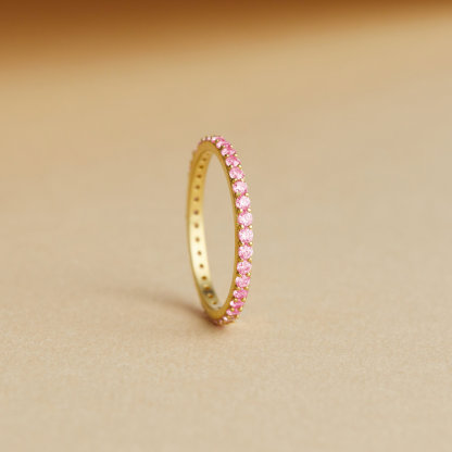 Pink Tourmaline Breast Cancer Ring