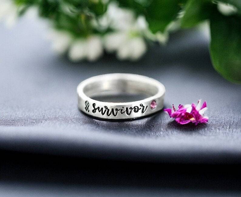 Cancer Survivor Pink Ribbon Ring