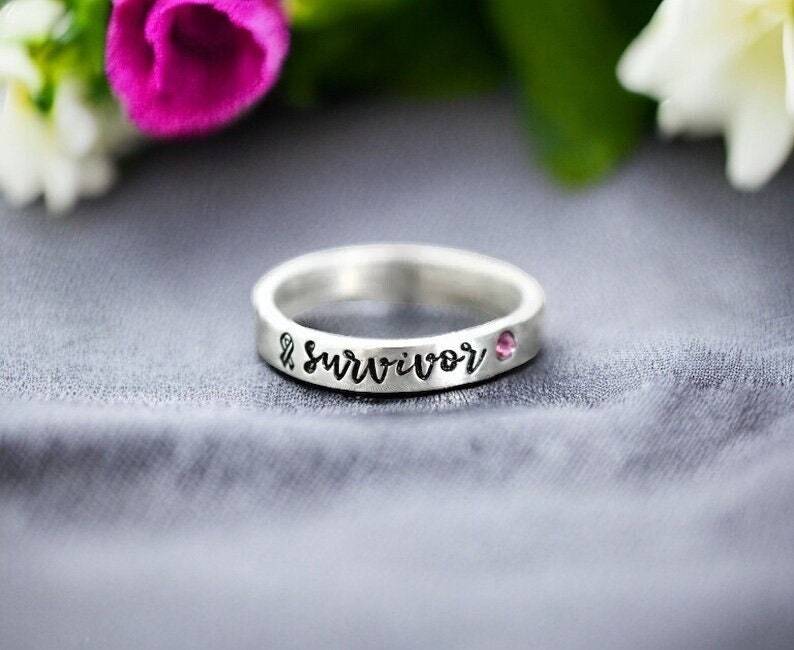 Cancer Survivor Pink Ribbon Ring