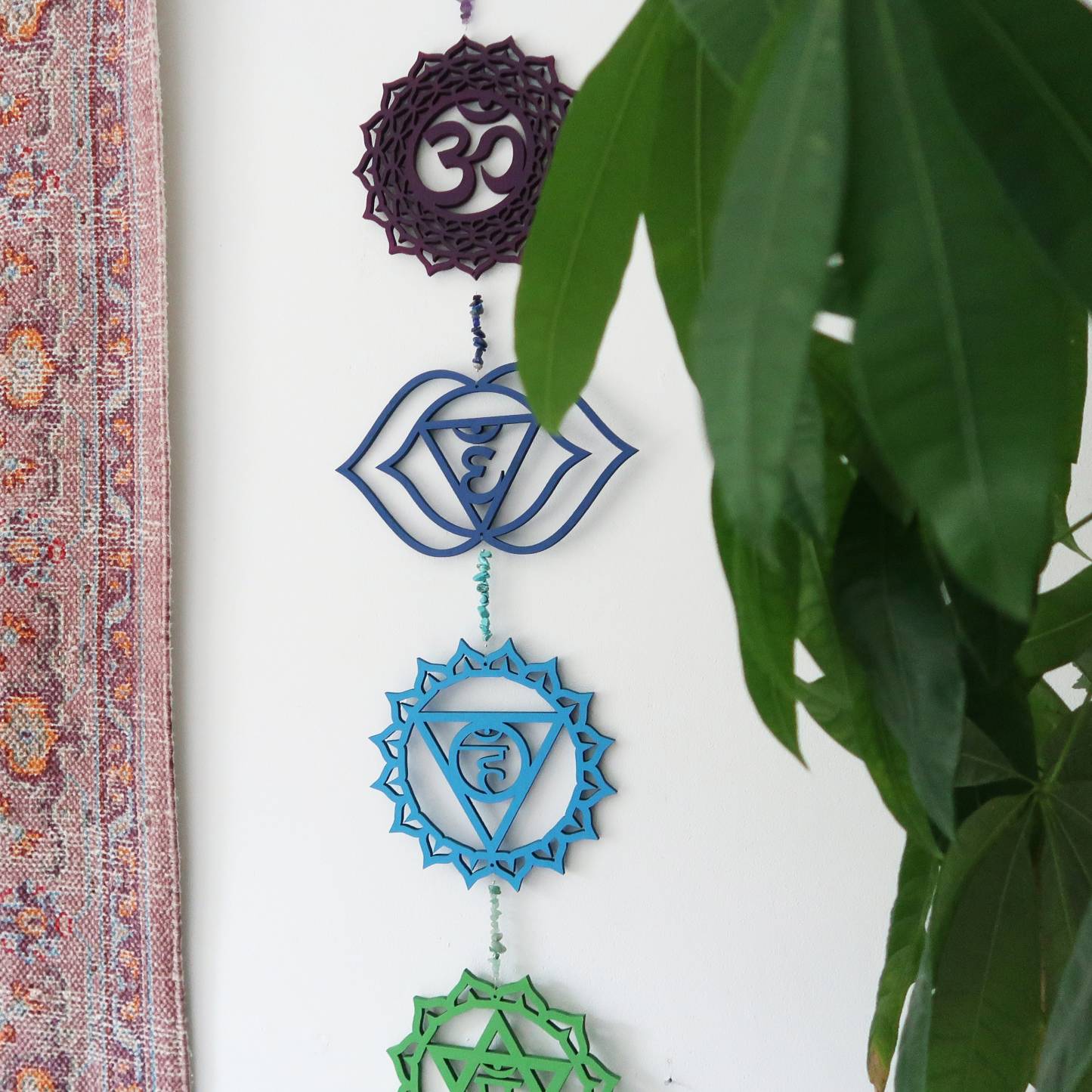 Coppermoon Chakra Wall Hanging – Sacred Gemstone Art for Energy & Light