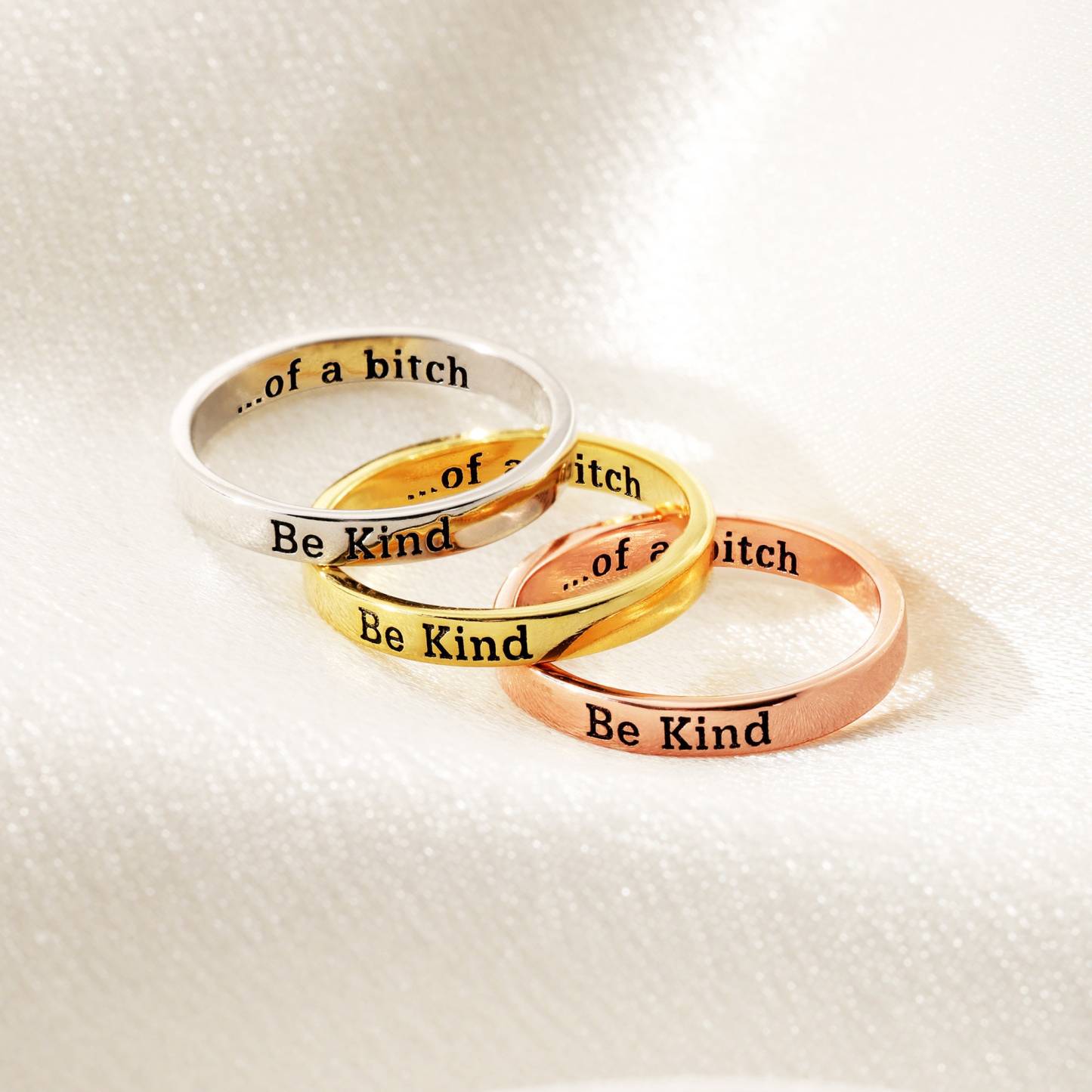 Inspirational Engraved Mantra Ring