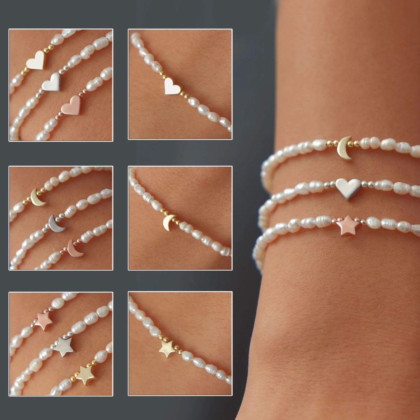 Self Love Pearl Heart Bracelet