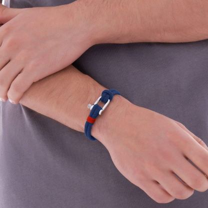 Diabetes Awareness Men Alchor Navy Bracelet