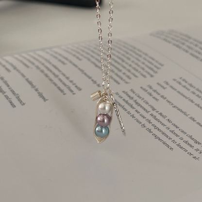 Rainbow Baby Sweet Pea Necklace