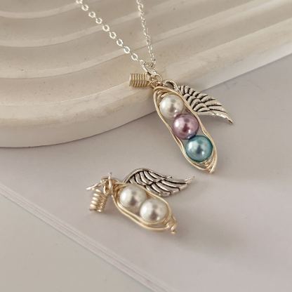 Rainbow Baby Sweet Pea Necklace