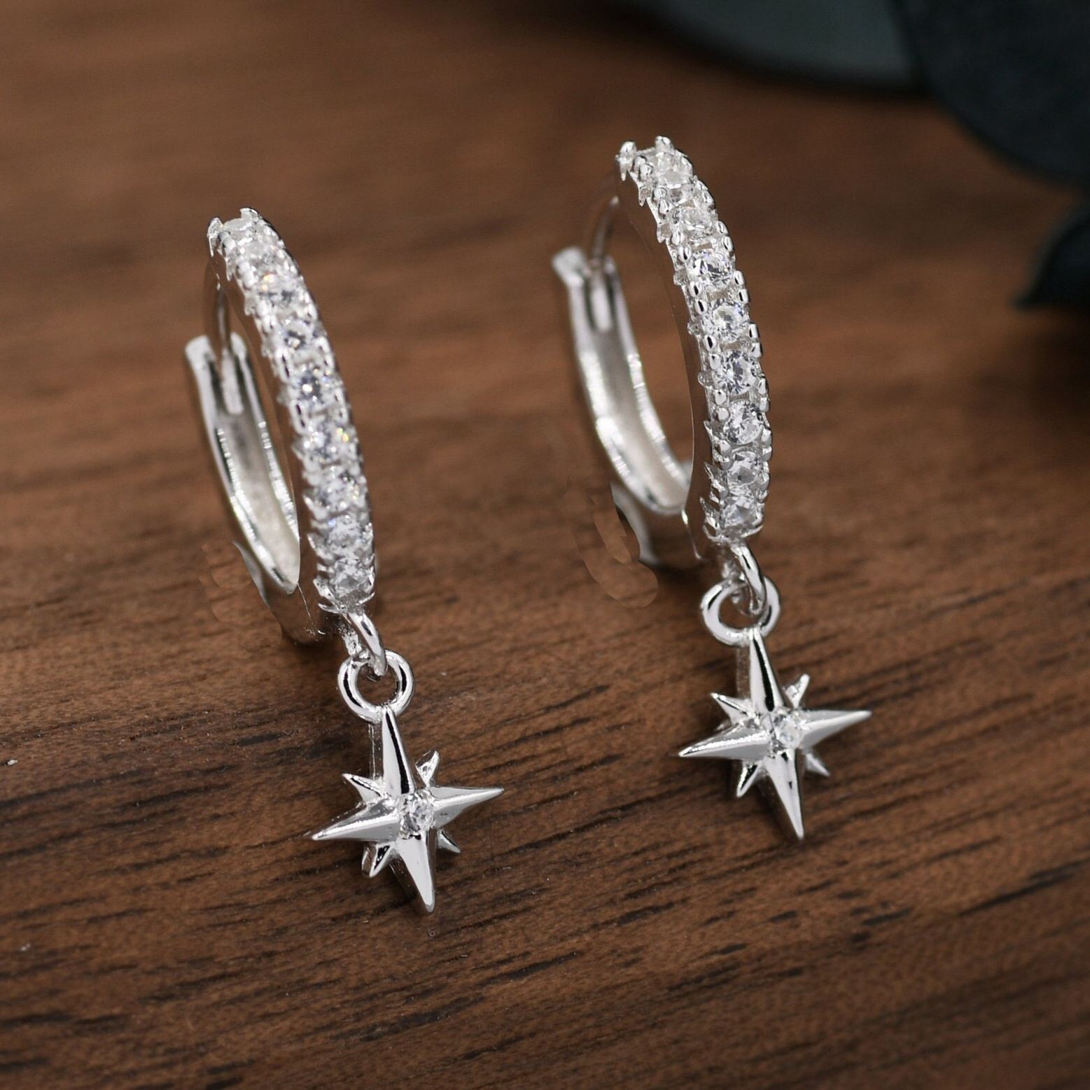 Sun Huggie Hoop Earrings