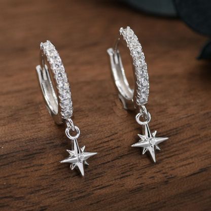 Sun Huggie Hoop Earrings