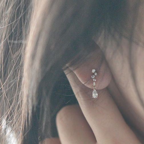 Delicate Micro-Pave CZ Mini Stud Earrings