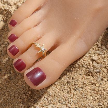 Starfish And Pearl Toe Ring