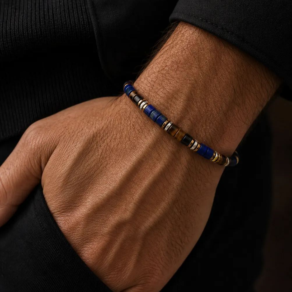 Prostate Cancer Awareness Tiger Eye Bracelet